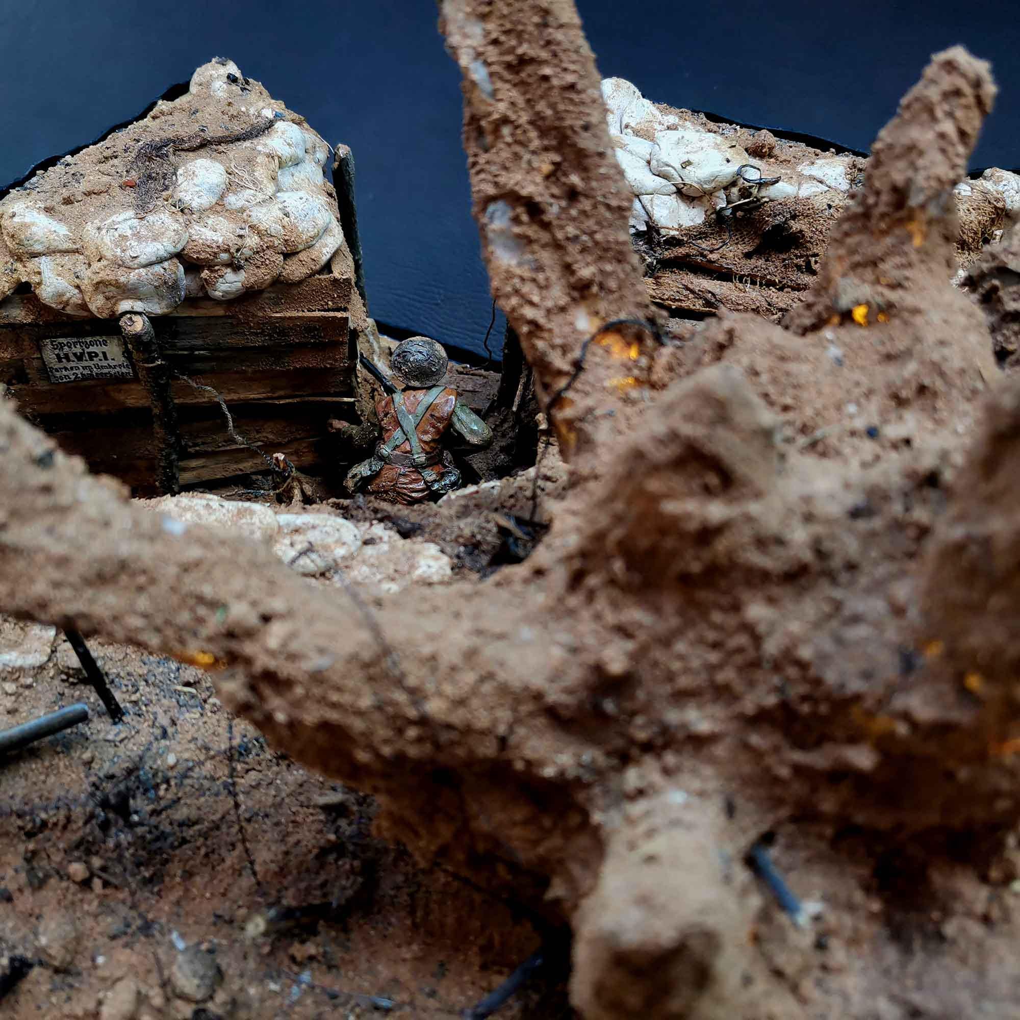 Diorama de la primera Guerra Mundial, trinchera. - Imagen 10