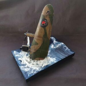 Diorama Lancaster derribado.