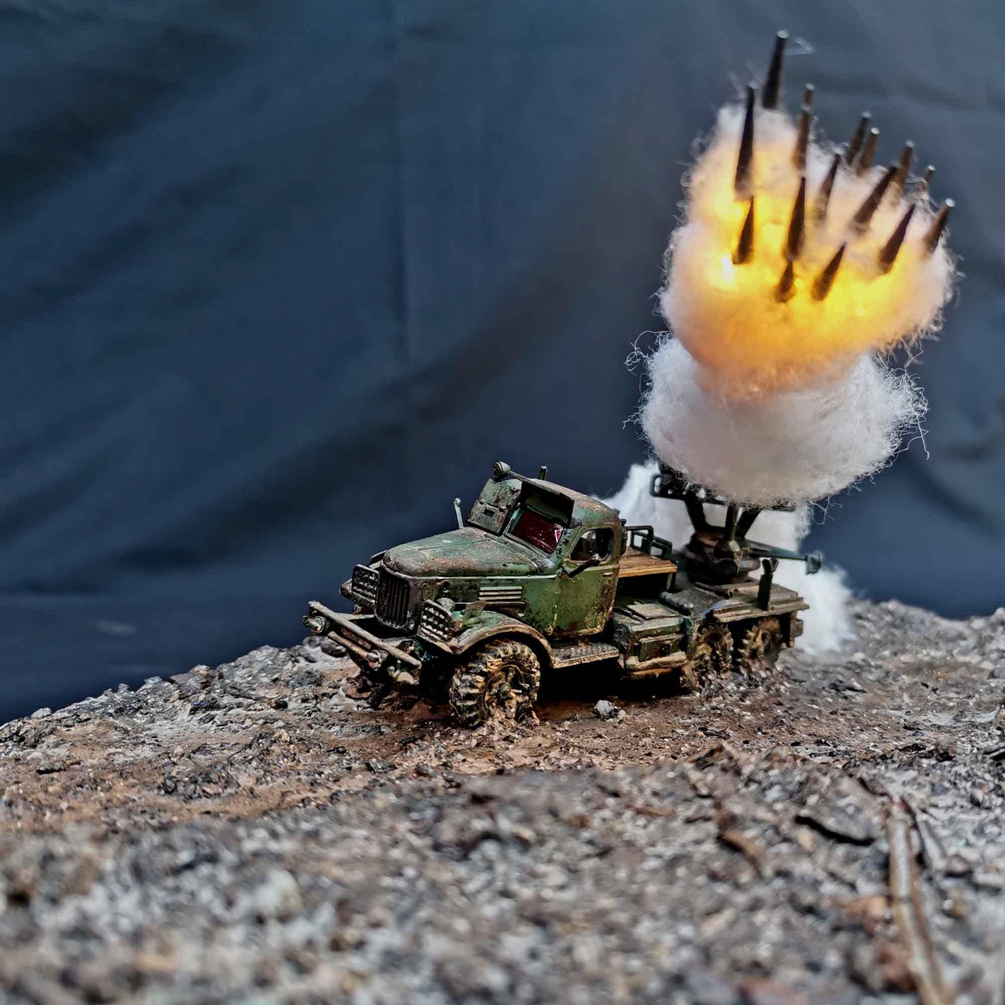 Diorama Katyusha. Escala 1:72.