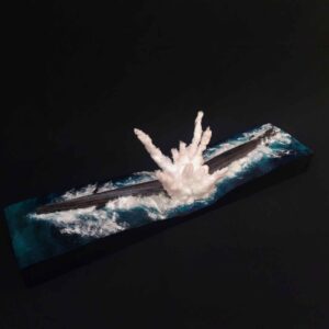 Diorama explosión u boat 9 WWI Escala 1:72