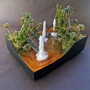 Diorama Vietnam puente y AH-1 Cobra derribado. Escala 1/72