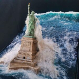 Diorama estatua de la Libertad. The day after tomorrow.
