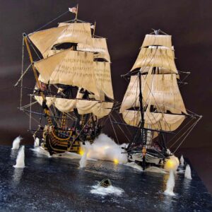Diorama Trafalgar. Escala 1/225.